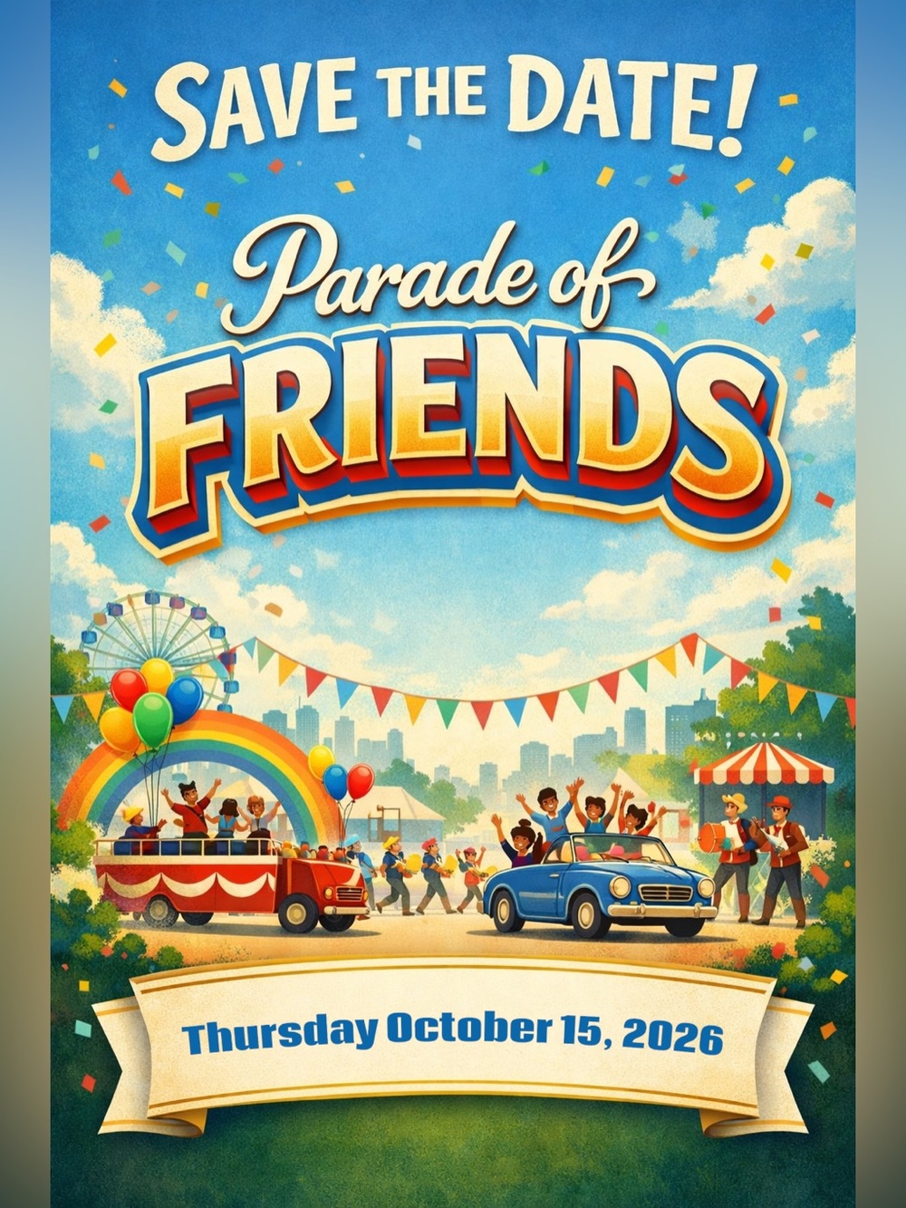 $3 STARTS PARADE OF FRIENDS THURSDAY 10/15